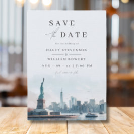 New York Skyline Liberty Wedding Save the Date