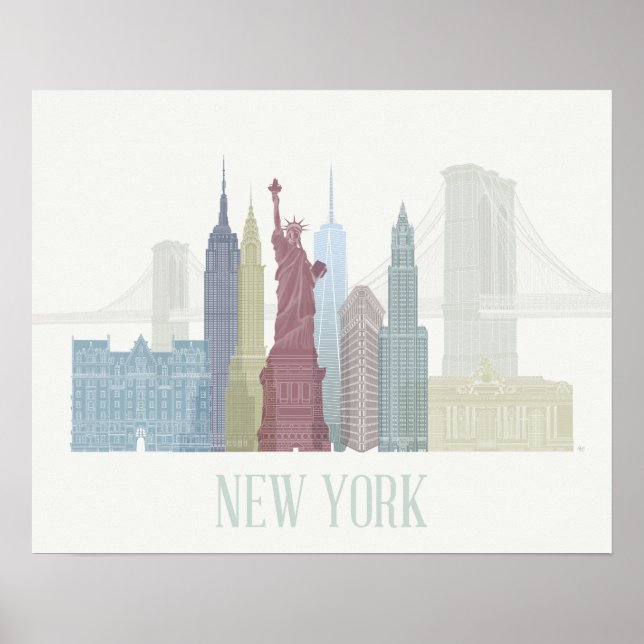 New York Skyline Poster (Vorne)