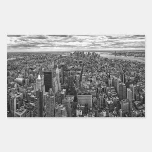 New York Skyline Rechteckiger Aufkleber