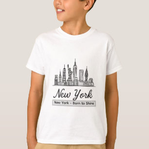 New York Skyline T - Shirt - Statue of Liberty T-S