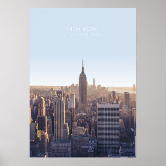 New York Skyline Travel Artwork Poster