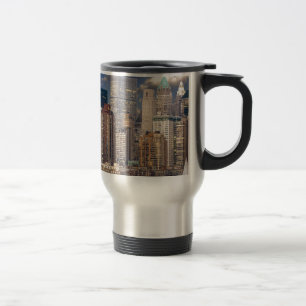 New York Skyline und der Manhattan Hudson River Reisebecher