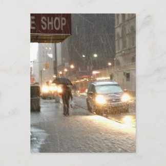 New York Snow Storm Postkarte