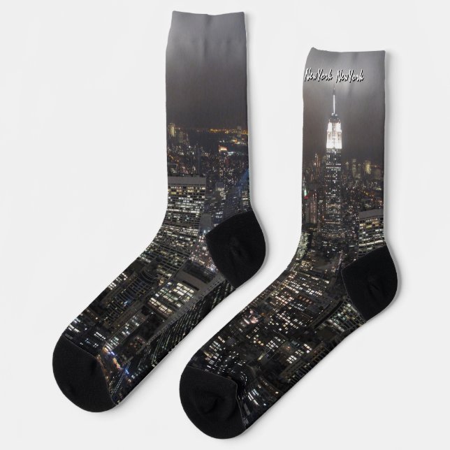New York Socks NYC Souvenir Socks Custom Socken (Linkes Detail)