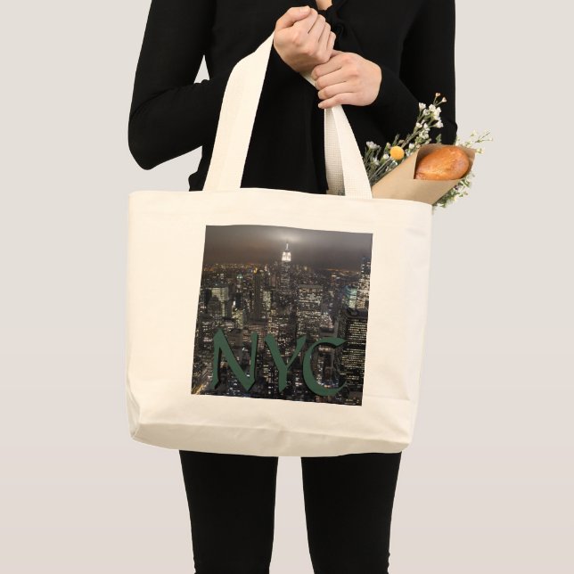 New York Souvenirs NY Tote Bag Sehenswürdigkeit So Jumbo Stoffbeutel (Vorderseite (Produkt))
