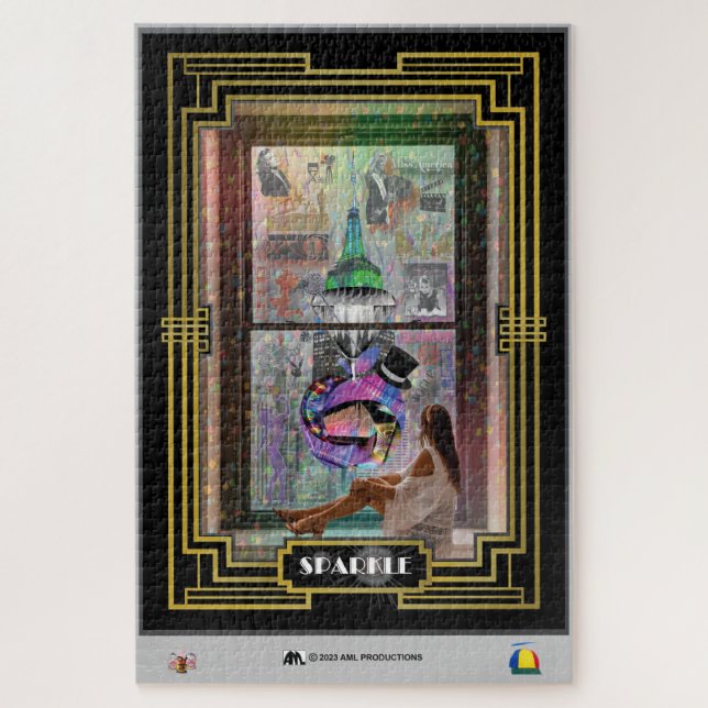 NEW YORK SPARKLE BILD 8 RAHMEN 2 WEISS (Vertikal)