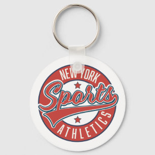 New York Sport Athletic Logo Classic Round Sticke Schlüsselanhänger