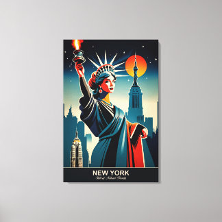 New York: Staat der natürlichen Schönheit Leinwanddruck