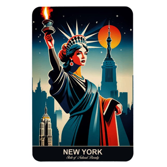 New York: Staat der Naturschönheit flexibel Magnet (Vertikal)