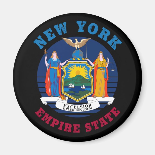 NEW YORK STAAT FLAG MAGNET (Vorne)