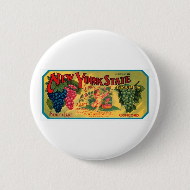 New York Staat Grapes Button (Vorderseite)