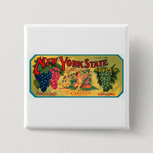 New York Staat Grapes Button