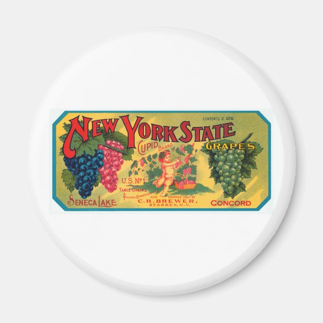 New York Staat Grapes Magnet (Vorne)