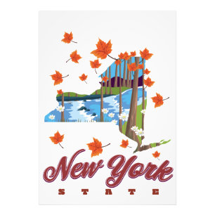 New York Staat Travel Poster