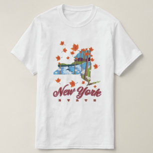 New York Staat Travel Poster T-Shirt