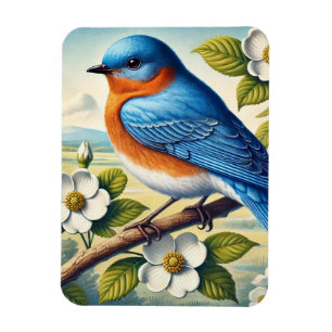 New York Staaten Bird Eastern Bluebird Magnet