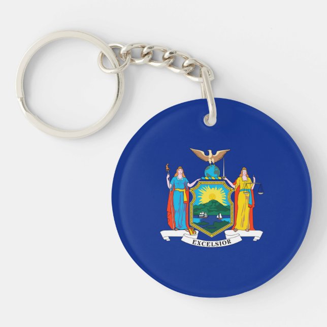 New York State Flag Design Schlüsselanhänger (Vorderseite)