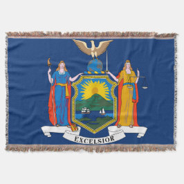 New York State Flag Print Patriotic Decke