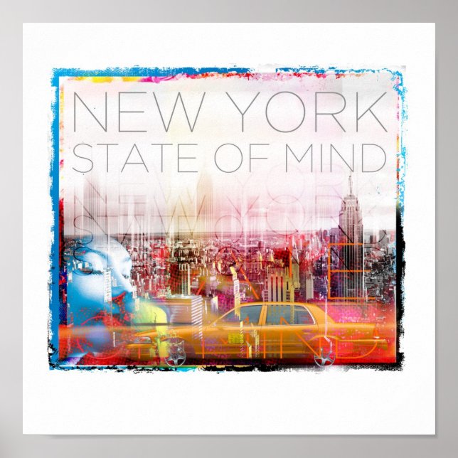 New York STate of Mind Poster 12" x 12" (Vorne)