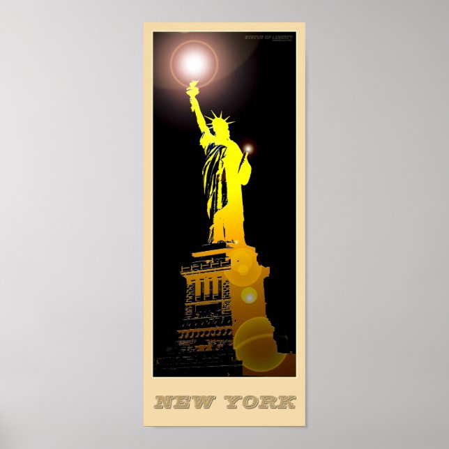 New York Statue of Liberty - 01 - Travel Post Poster (Vorne)