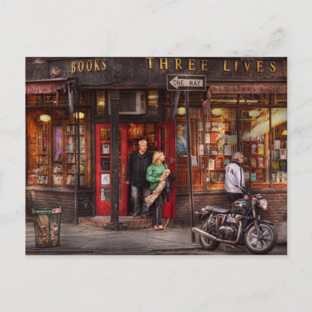 New York - Store - Greenwich Village - Three Lives Postkarte (Vorderseite)