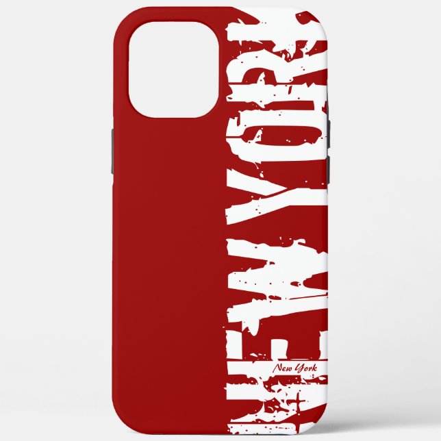 New York - Style urbain - coque iphone rouge et bl (Verso)