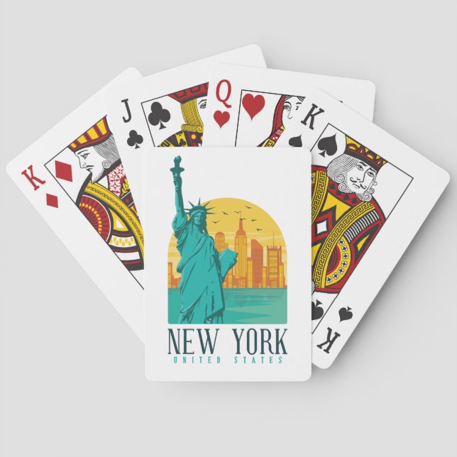New York Stylish Skyline Spielkarten (Rückseite)