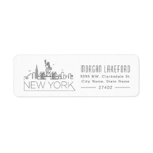 New York Stylized Skyline  