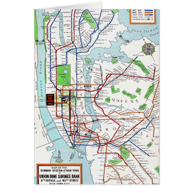 New York: Subway Map, 1940 (Vorne)