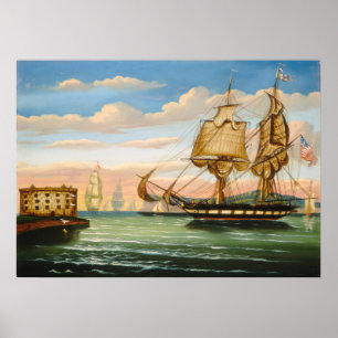 New York Sunset - Thomas Chambers Fine Art Poster
