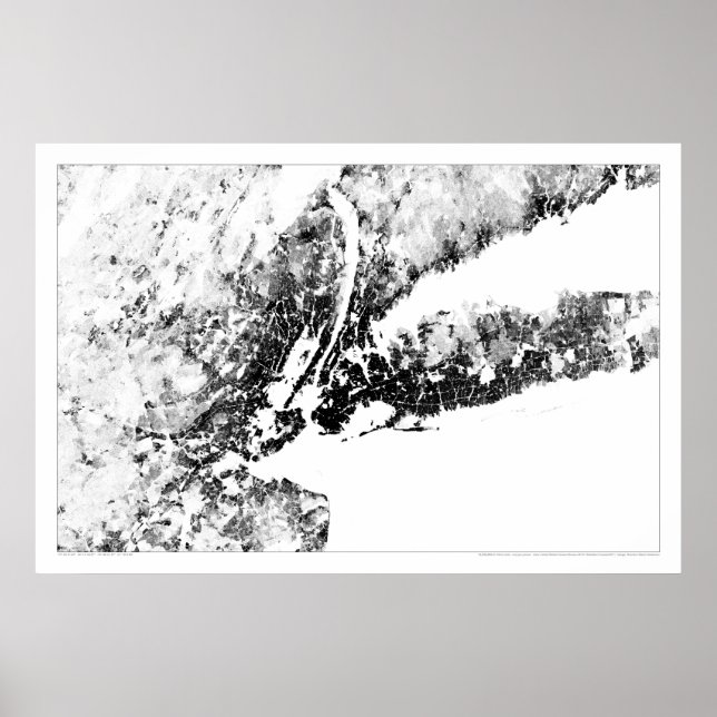 New York Tri-Staat Census Dotmap Poster (Vorne)