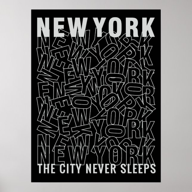New York Typografy Poster (Vorne)