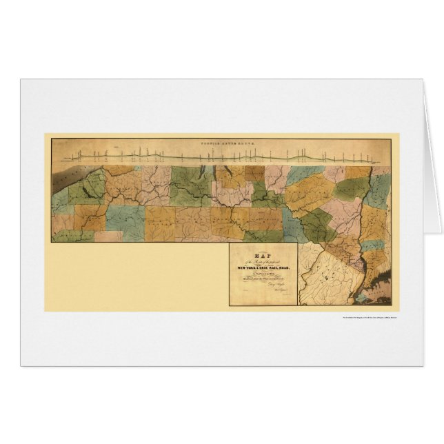 New- York u. Erie-Eisenbahn-Karte 1834 (Vorderseite (Horizontal))