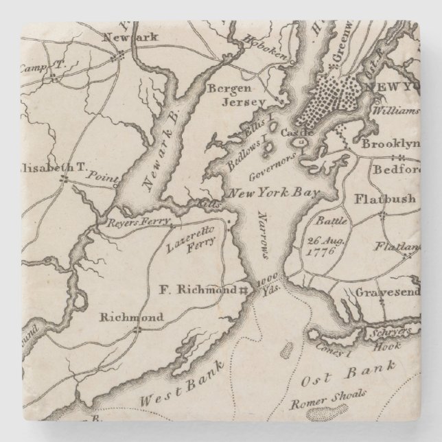 New- York und Jerseyregion Steinuntersetzer (Vorderseite)