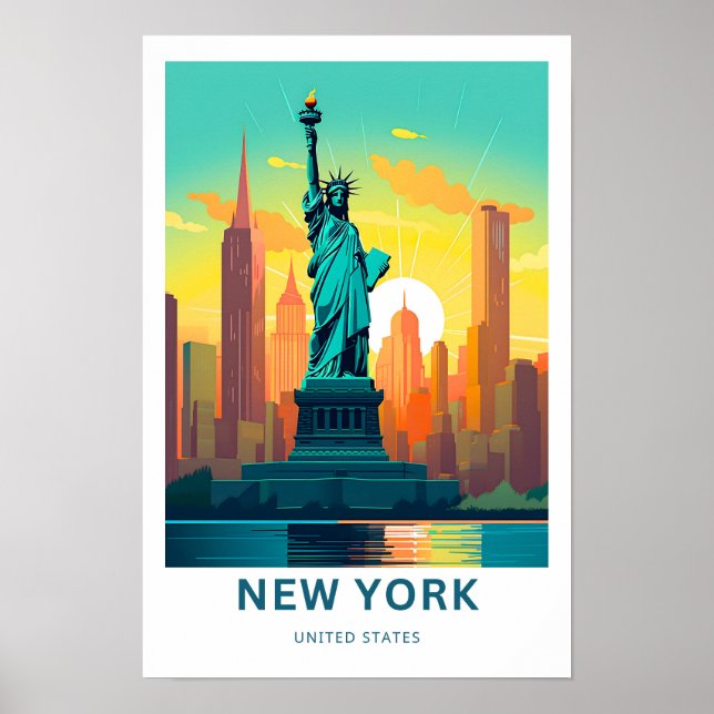 New York United Staaten Travel Poster (Vorne)