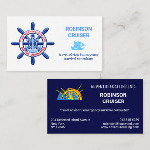 New York, United States, Customizable, Sea Travel Visitenkarte