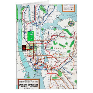 New York: Untergrundbahn Map, 1940