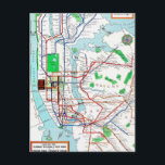 New York: Untergrundbahn Map, 1940 Postkarte<br><div class="desc">Karte des Untergrundbahnsystems von New York City, veröffentlicht durch die Gewerkschafts-Groschen-Sparkasse, 1940. | Identifikation: 0091976</div>