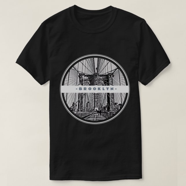 New York Urban Hip Hop Streetwear Brooklyn Pullove T-Shirt (Design vorne)