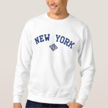 New York USA bestickt Basic Sweatshirt - Blue