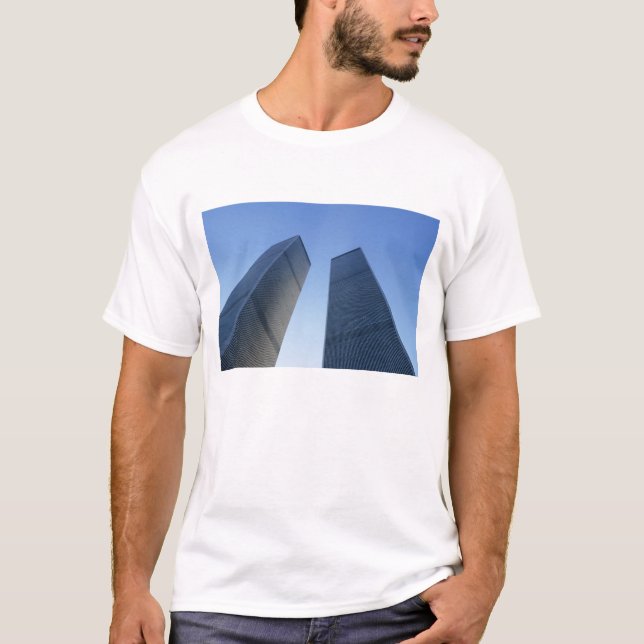 New York, USA. Blick auf Zwillingstürme der T-Shirt (Vorderseite)