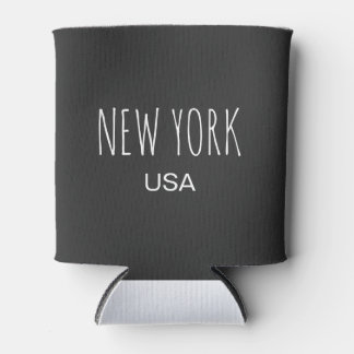 New York USA Minimalistische Typografie-Design Dosenkühler