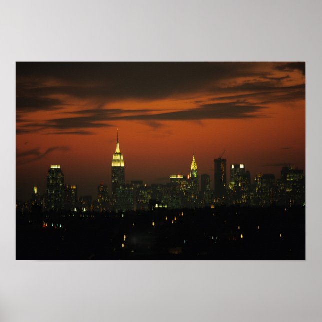 New York, USA. Skyline von Manhattan 2 Poster (Vorne)