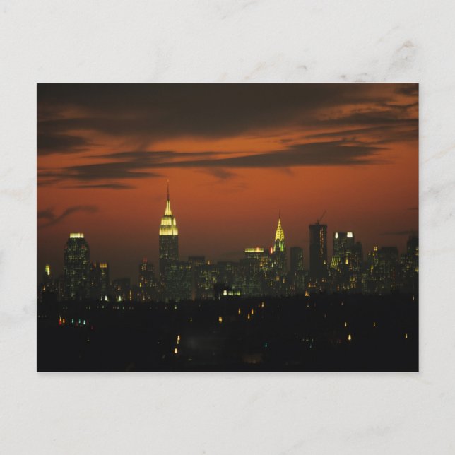 New York, USA. Skyline von Manhattan 2 Postkarte (Vorderseite)