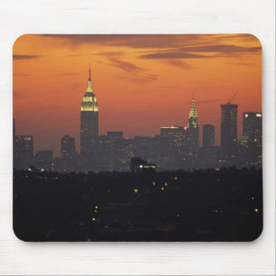 New York, USA. Skyline von Uptown Manhattan Mousepad