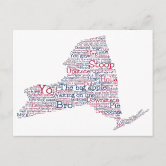 New York USA Slang Word Art Karte