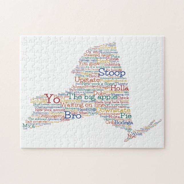 New York USA Slang Word Art Karte (Horizontal)