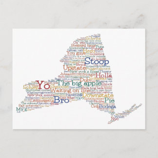 New York USA Slang Word Art Karte