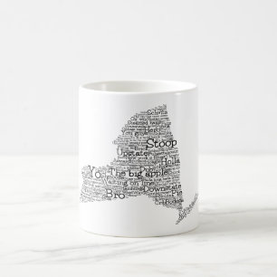 New York USA Slang Word Art Map Coffee Mug