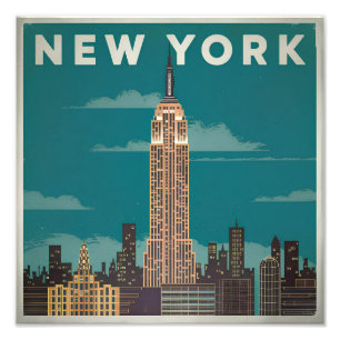 New York USA Vintag Fotodruck